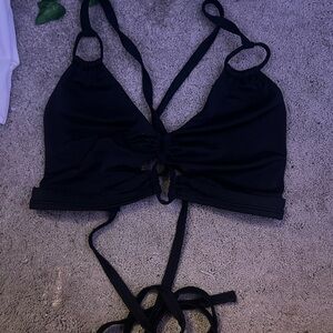 Adore Me Black Strappy Bikini Top